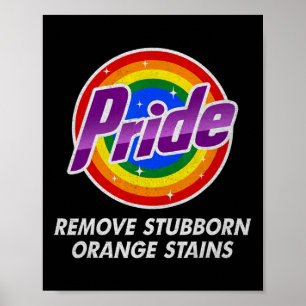 Poster Résistez Trump Enlevez Taches Orange Tenaces Fiert