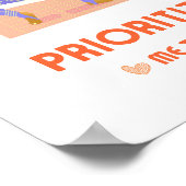 Poster RÉSOLUTION 2025 PRIORITAIRE MOI TEMPS mur art (Coin)