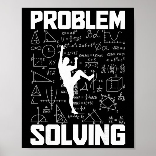 Poster Résolution de problème de bloc d'escalade Grimpeur (Devant)