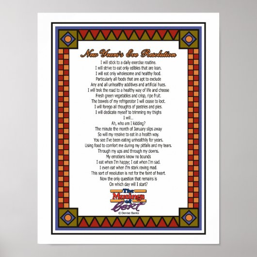 Poster Résolution du soir du Nouvel An (Devant)
