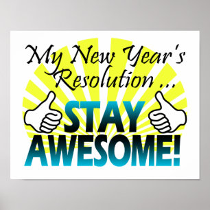 Poster Résolution impressionnante de nouvelle année