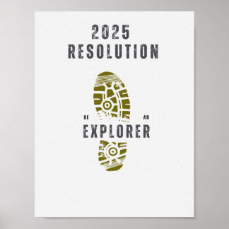 Poster Résolution Travel 2025 être un mur d'art explorate
