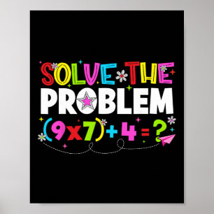 Poster Résolvez le problème drôle 67 Six Sept Mème Garçon