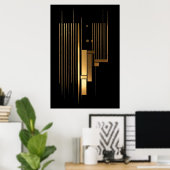 Poster Résonance Dorée (Bureau à domicile)