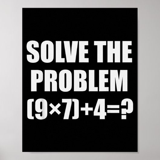 Poster Résoudre le problème drôle 67 Meme Brainrot Math T (Devant)