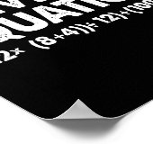 Poster Résoudre l'équation Prof de maths drôle 67 Mème Si (Coin)