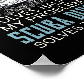 Poster Résout La Moitié De Mes Problèmes Pêche Plongée So (Coin)