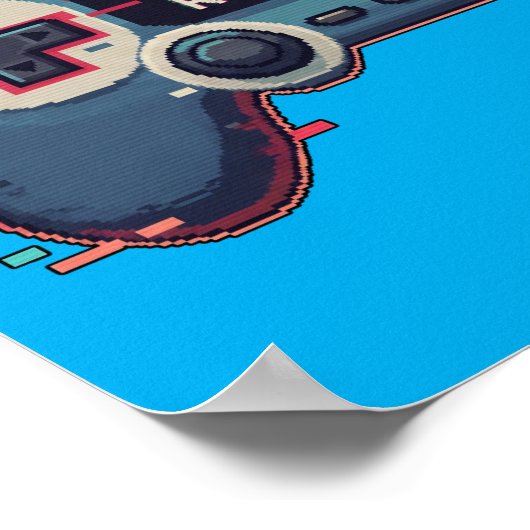 Poster Respawn and Retry - Retro Gaming Glitch Art (Coin)