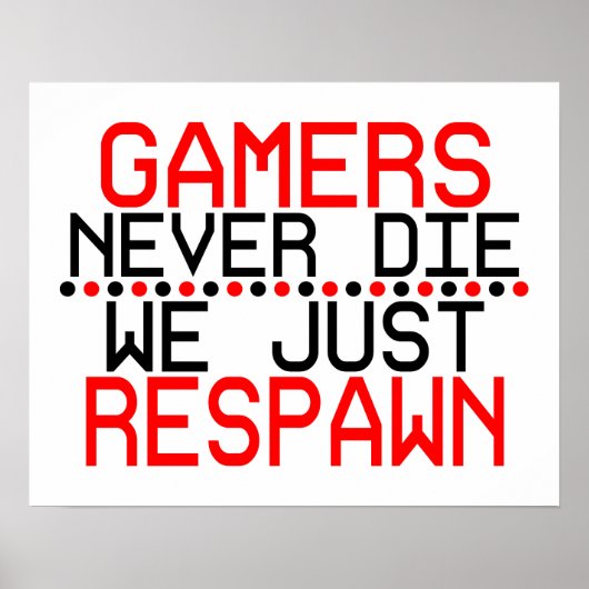 Poster Respawn de Gamers (Devant)