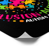 Poster Respect Amour Support Inclusion Coeur Puzzle Autis (Coin)