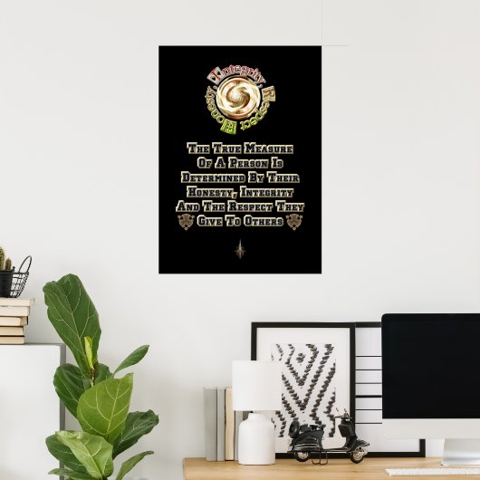 Poster Respect de l'intégrité honnêteté MXT (Bureau à domicile)