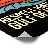 Poster Respect Histoire Golfe Du Mexique Retro Plage Vint (Coin)