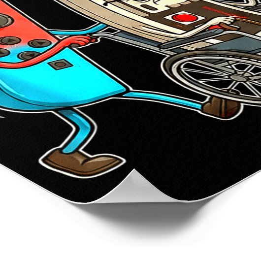 Poster Respect Ur Elders Retro Gaming Controller Funny  (Coin)