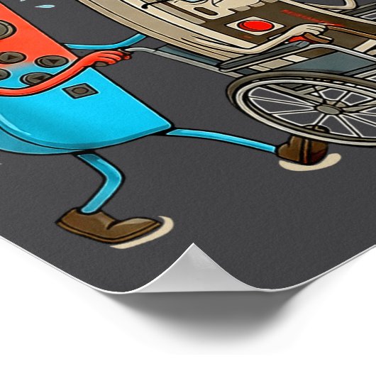 Poster Respect Your Elders Retro Gaming Controller Funny  (Coin)