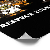 Poster Respect Your Elders T Retro 90s Gaming  (Coin)