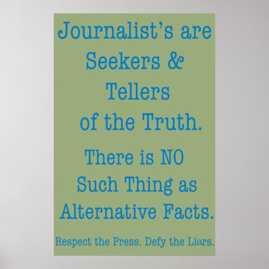 Poster Respecter la Presse (Devant)