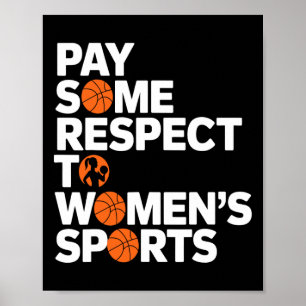 Poster Respecter le sport féminin Citation Sketll inspira