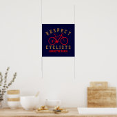 Poster respecter les cyclistes (Cuisine)