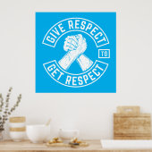 Poster Respecter Obtenir Respect MC Biker Inspirational (Cuisine)