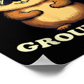 Poster Respectez La Marmotte De Terre Célébrez La Journée (Coin)