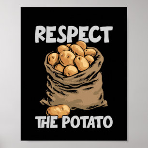 Poster Respectez La Pomme De Terre Drôle Pommes De Terre 