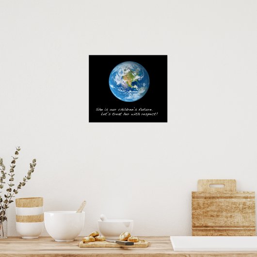 Poster Respectez la Terre (Cuisine)