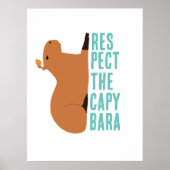 Poster Respectez le capybara (Devant)