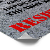 Poster Respectez Le Fer (Coin)