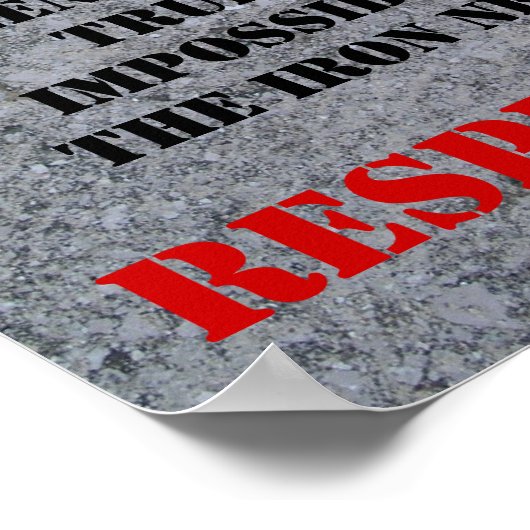 Poster Respectez Le Fer (Coin)