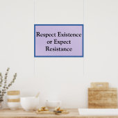 Poster Respectez l'existence (Cuisine)
