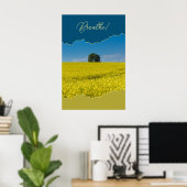 Poster Respire ! Champ de canola jaune sous ciel bleu (Bureau à domicile)