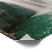 Poster Respire juste Citation Encourageante Nature Cascad (Coin)