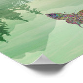 Poster Respire juste le papillon Feuille Gold Mountain (Coin)