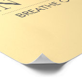 Poster Respirez en Calme Citation | Affirmation de Pleine (Coin)