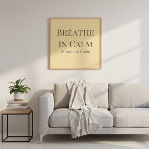 Poster Respirez en Calme Citation   Affirmation de Pleine