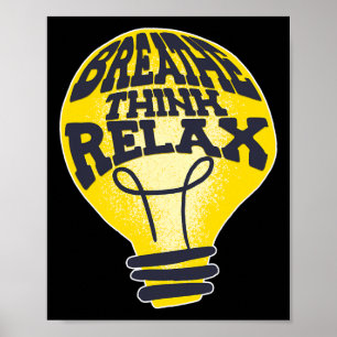 Poster Respirez Pensez Relaxez Mois National de Sensibili