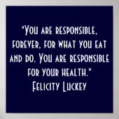 Poster Responsabilité en matière de perte de poids 7 (Devant)