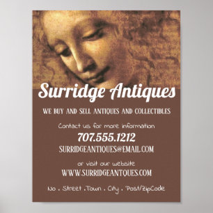 Poster Responsable d'une femme, Leonardo Da Vinci, Antiqu