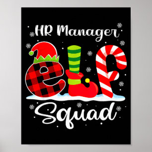 Poster Responsable RH Elf Squad Recrutement de Noël Corre