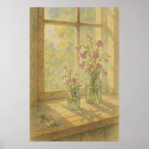 Poster Ressort 4, Lumière de fenêtre de ressort, Impressi