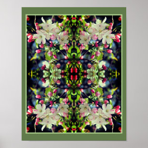Poster Ressort Crabapple Blossoms Miroir Abstrait