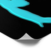 Poster Ressort de gymnastique Départ Turquoise (Coin)