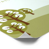 Poster Ressort d'illustration des arbres (Coin)