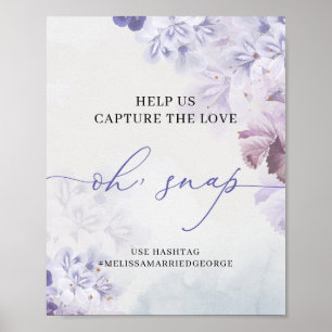 Poster Ressort éthérée violet bleu poussiéreux roses oh s