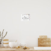 Poster Ressort Fleur sauvage Mariage L'amour est doux sig (Cuisine)