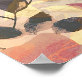 Poster Ressort roses sauvages : motif aquarelle. (Coin)