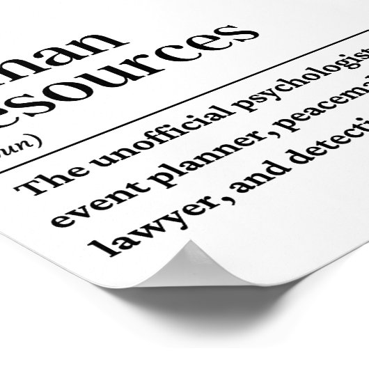 Poster Ressources humaines (Coin)