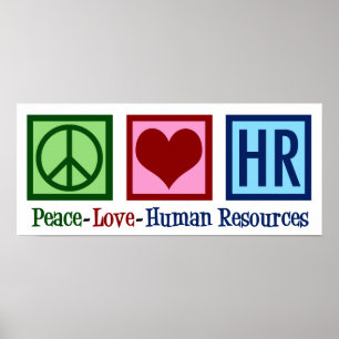 Poster Ressources humaines Peace Love HR