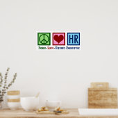 Poster Ressources humaines Peace Love HR (Cuisine)