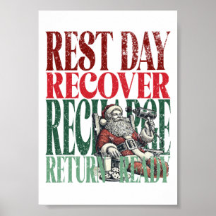 Poster Rest Day R&R Fun Christmas Version Fitness